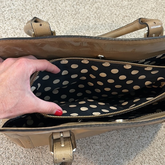Kate Spade Large Patent Leather Satchel in “Camel” - Picture 8 of 16